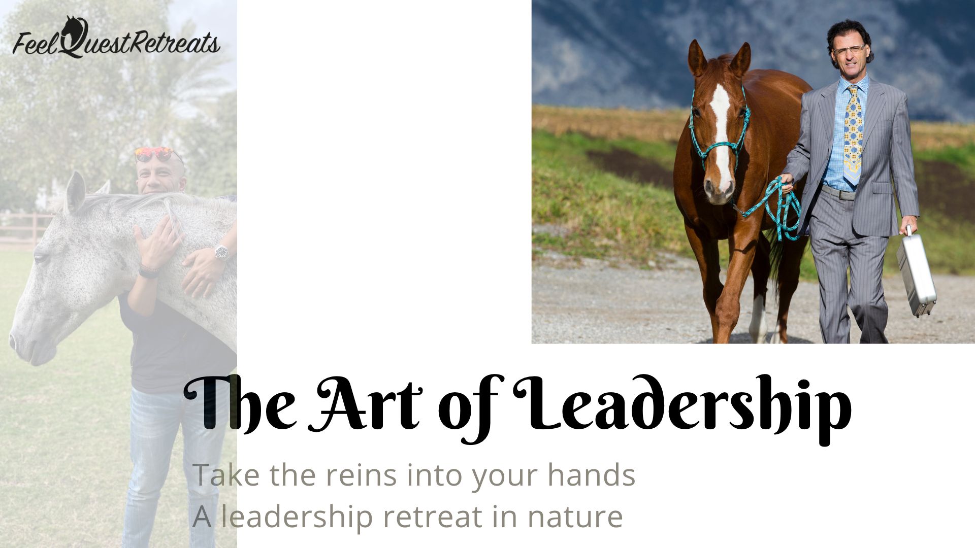 Leadership wellness retreats with horses - in Dubai, the Austrian Alps, Zanzibar or the UK. Let us take your leaders on a FeelQuest journey!